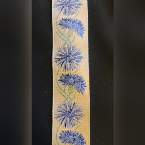 Silk Floral Trafalgar Suspenders Made in England - Picture 2 of 8